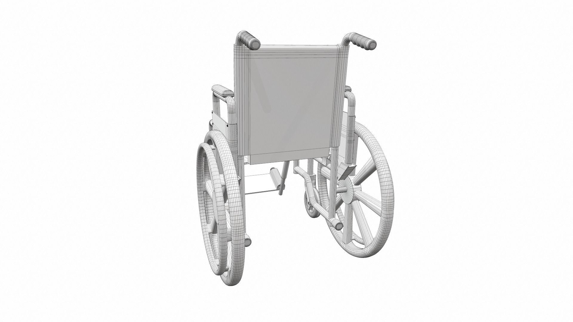 Wheelchair 3 3D model_11