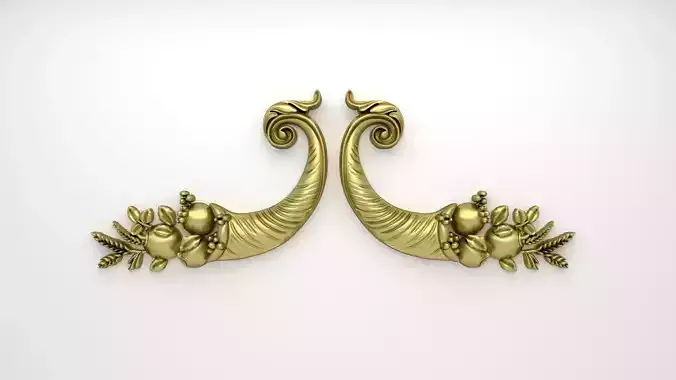 Classic decor ornament v-3D model09 3D model