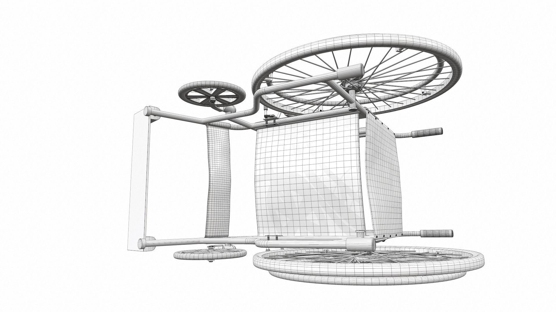 Wheelchair 4 3D model_15