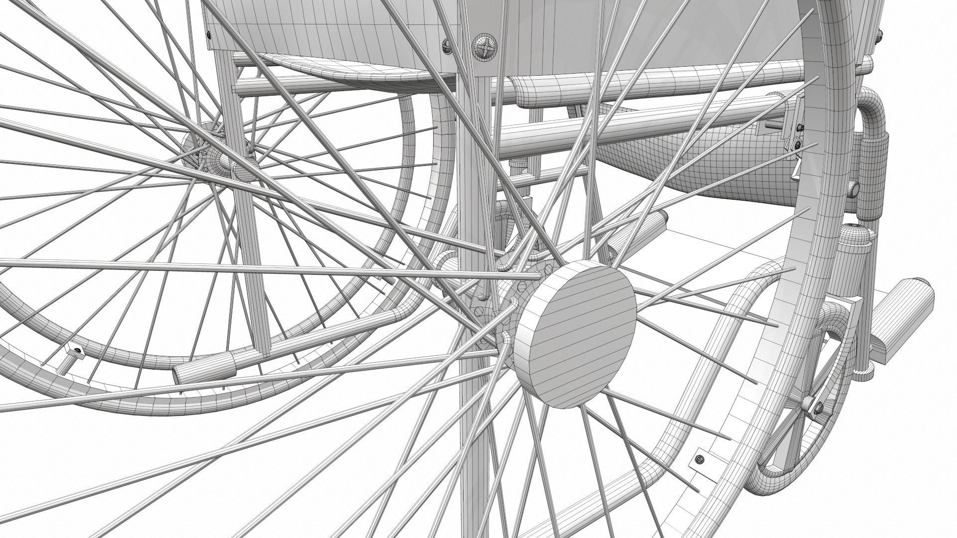 Wheelchair 4 3D model_16