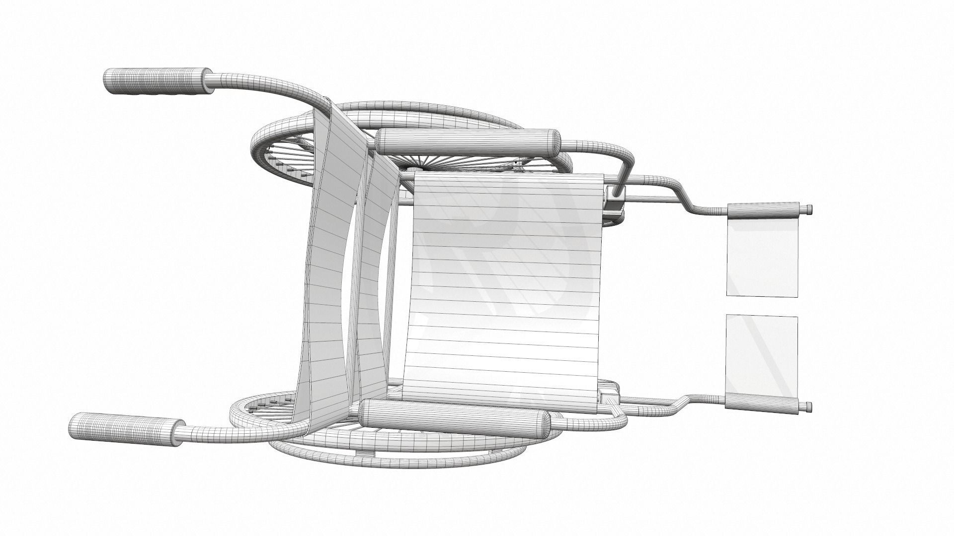 Wheelchair 5 old 3D model_13