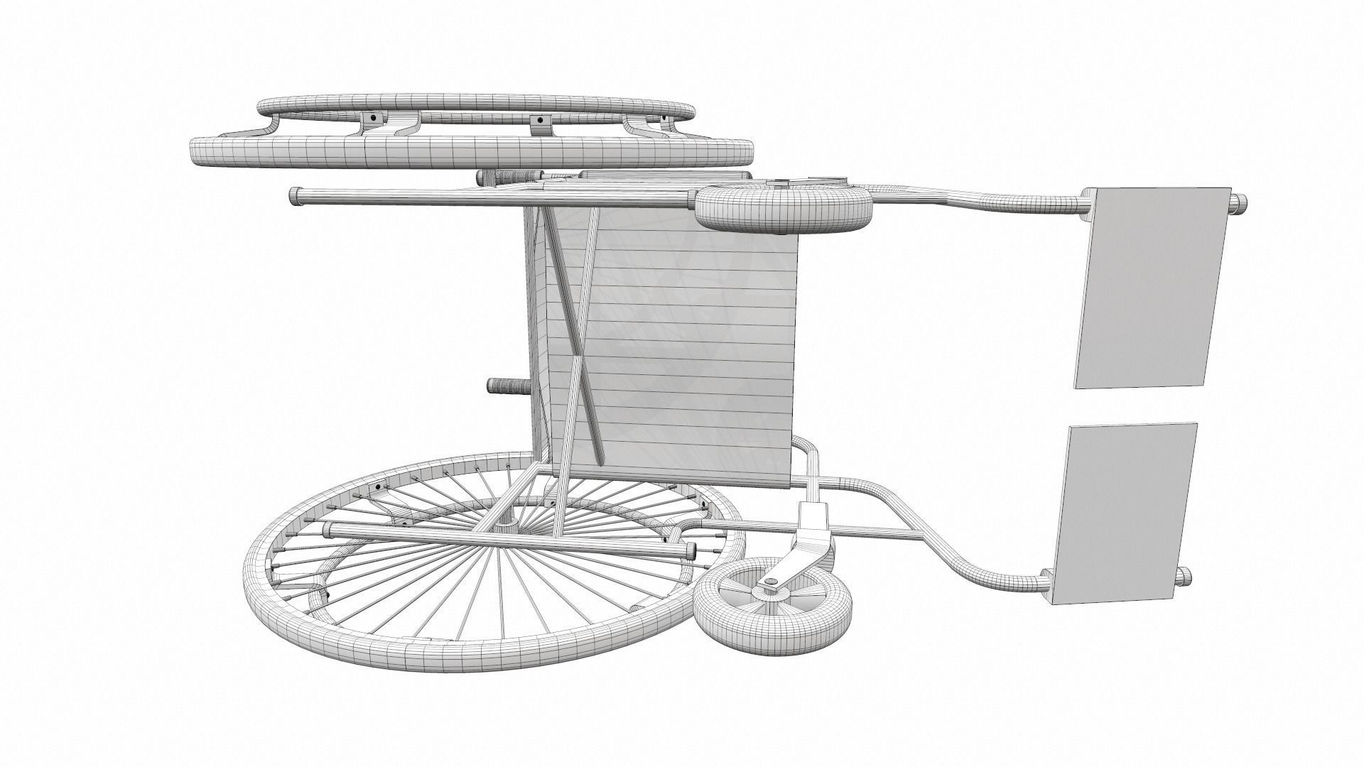 Wheelchair 5 old 3D model_14