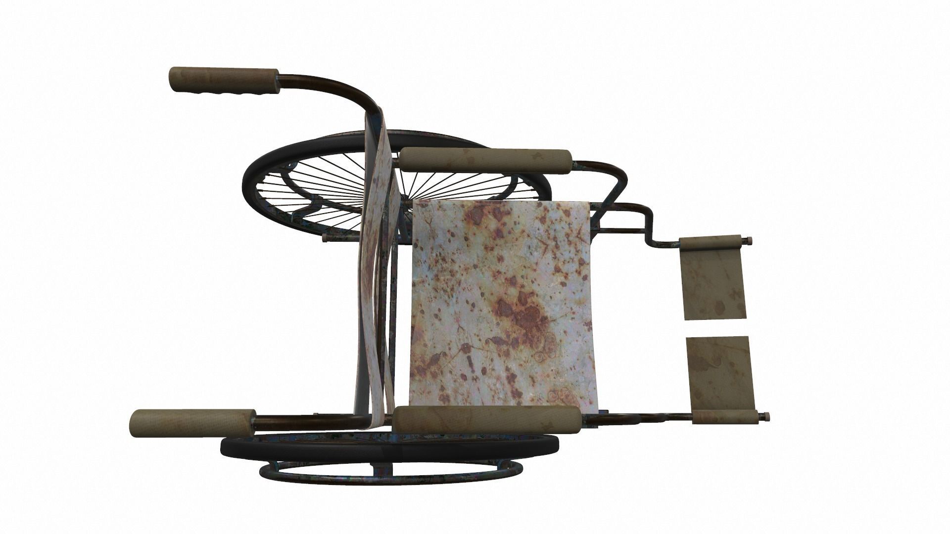 Wheelchair 5 old 3D model_4