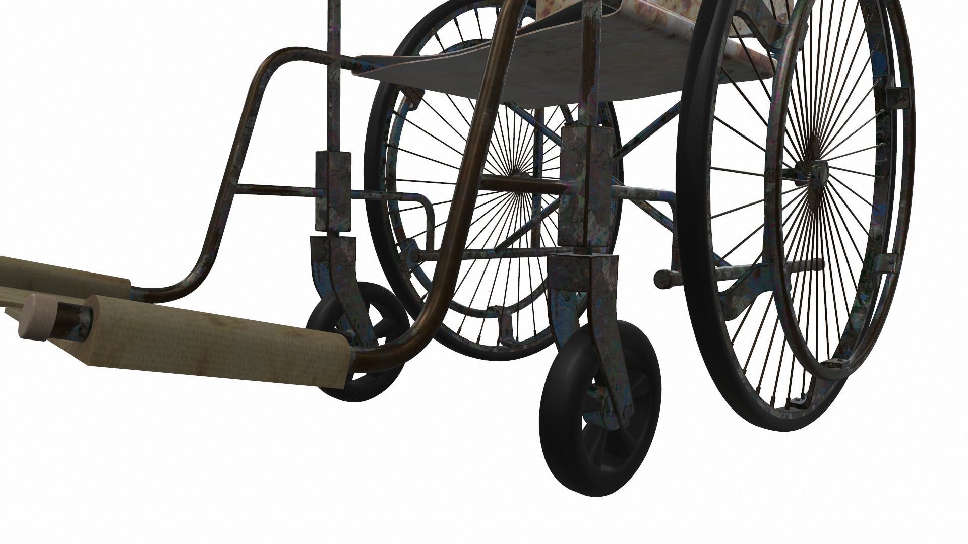 Wheelchair 5 old 3D model_7