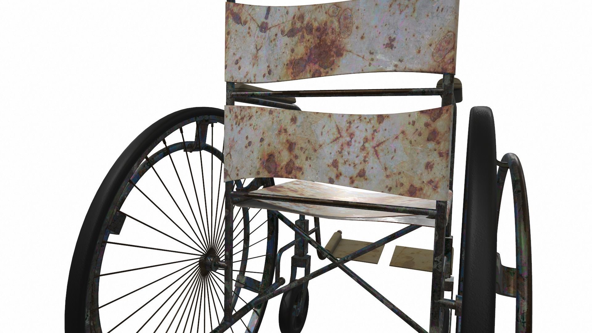 Wheelchair 5 old 3D model_8