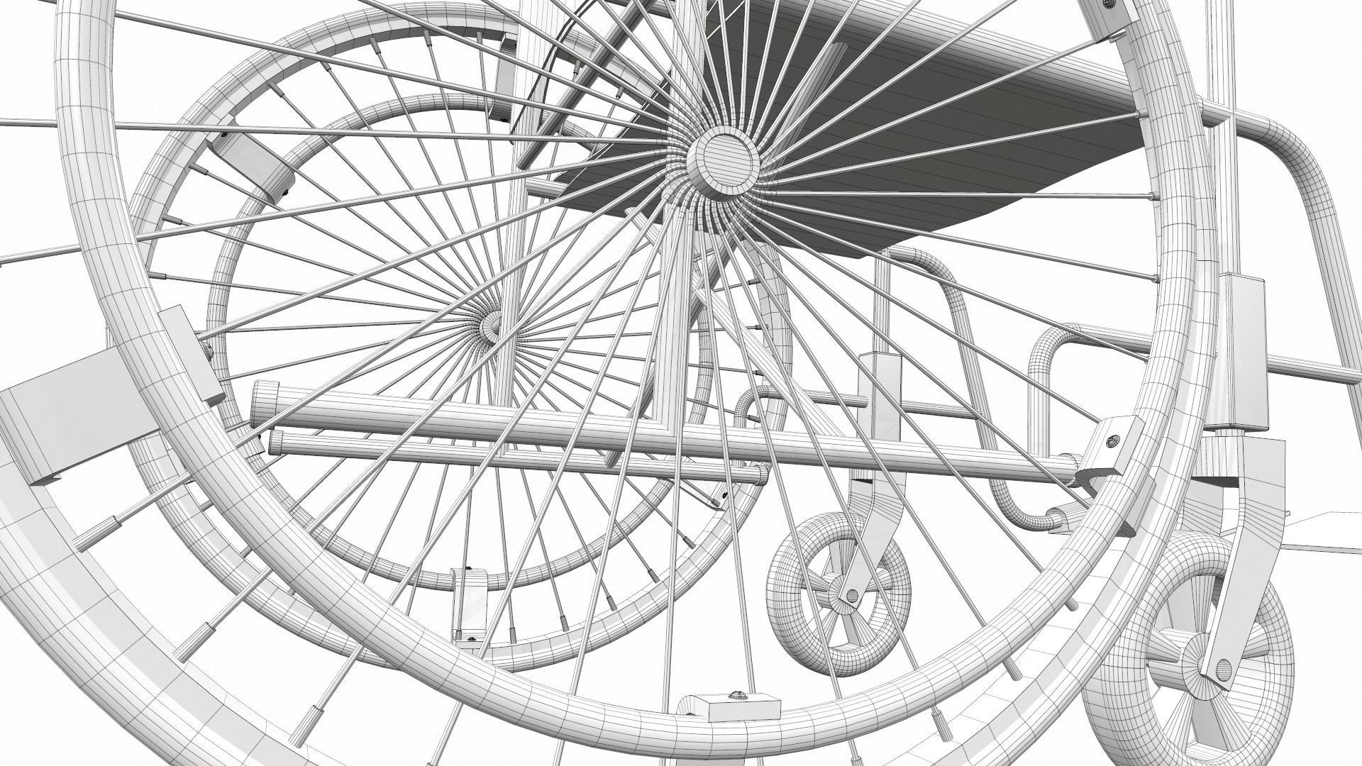 Wheelchair 5 old 3D model_15