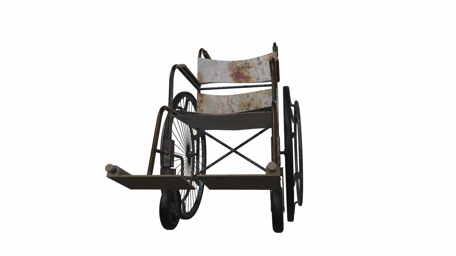 Wheelchair 5 old 3D model_1