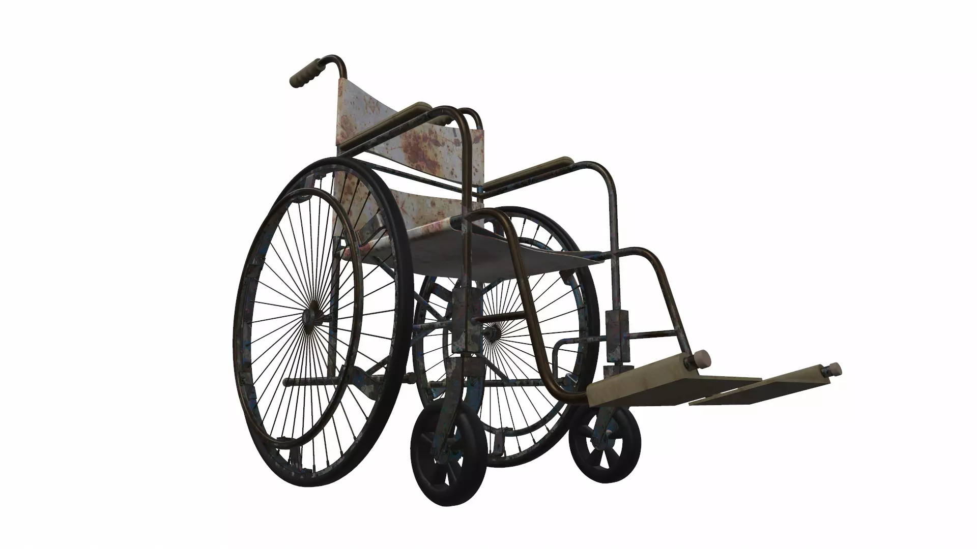 Wheelchair 5 old 3D model_0