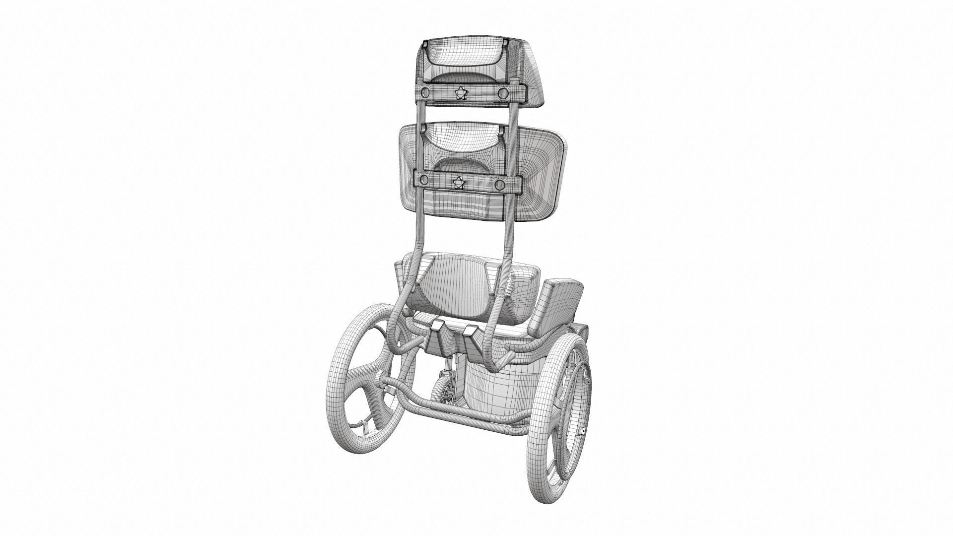 Wheelchair 6 3D model_14