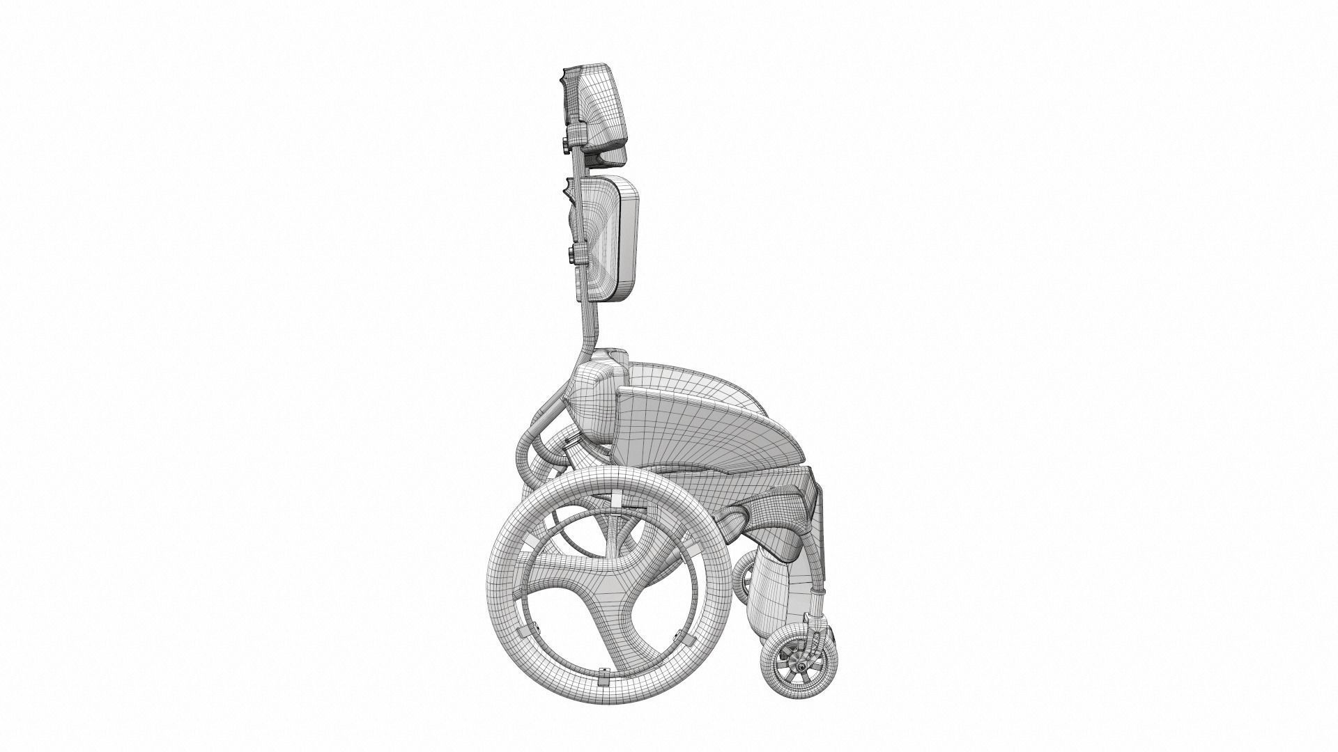 Wheelchair 6 3D model_12