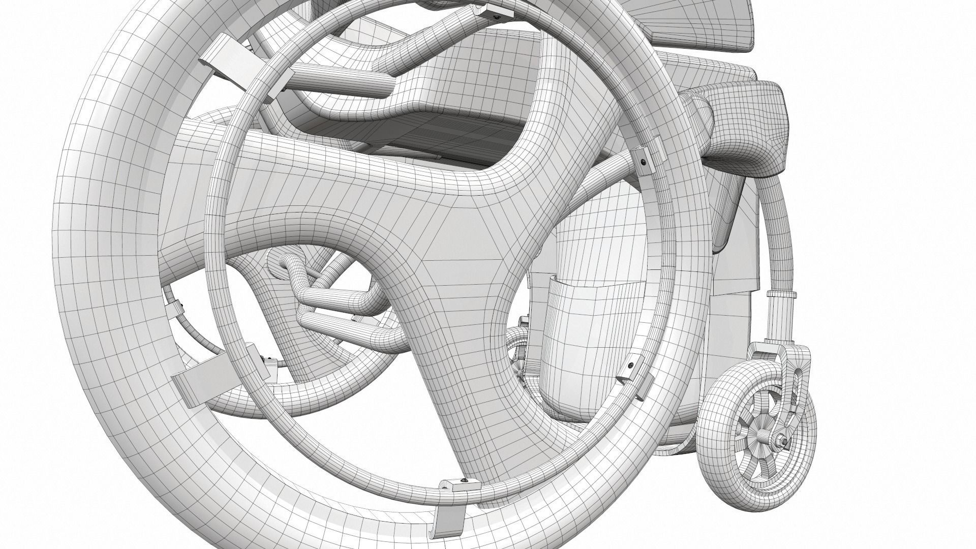 Wheelchair 6 3D model_19