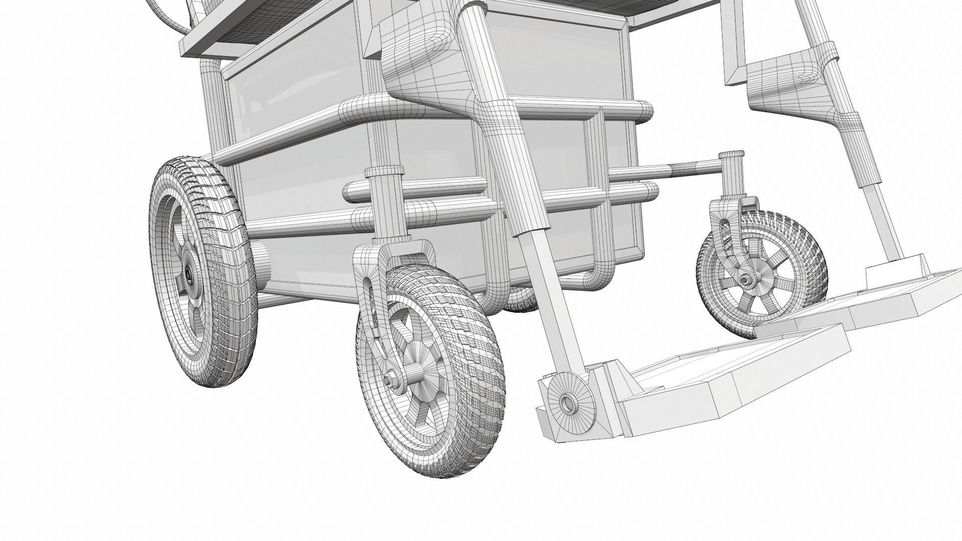 Electric wheelchair 1 3D model_20