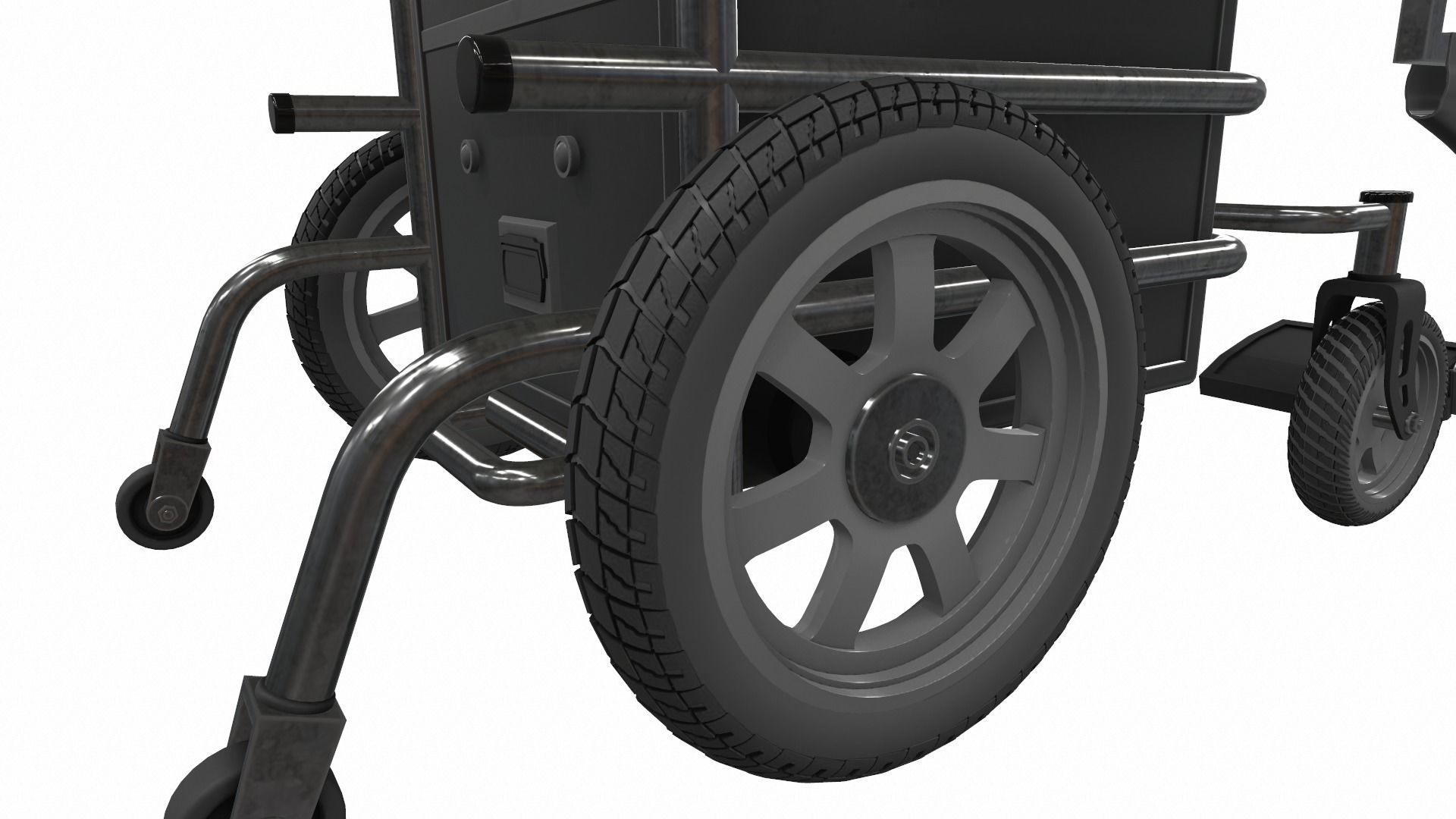 Electric wheelchair 1 3D model_8