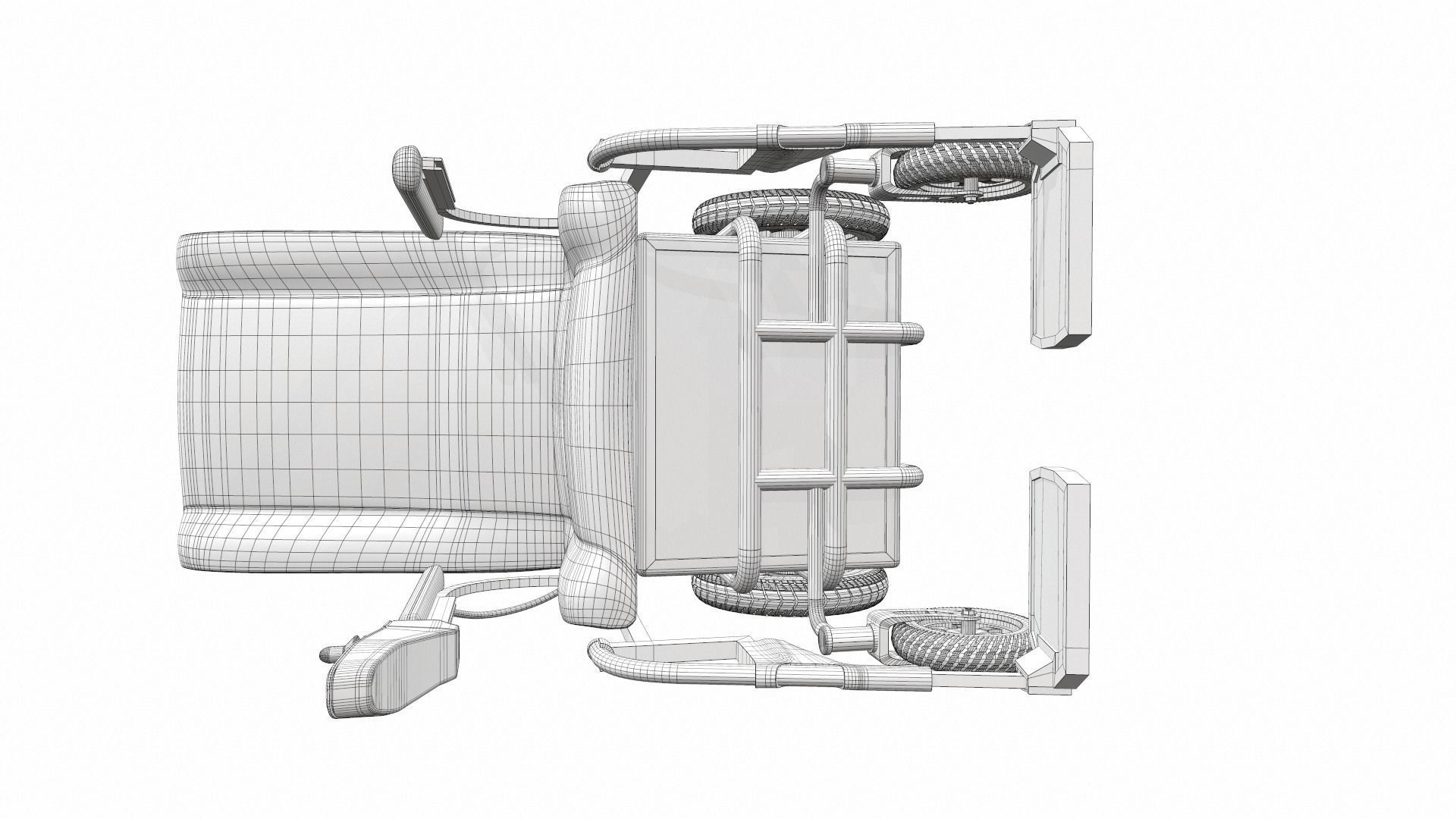 Electric wheelchair 1 3D model_16