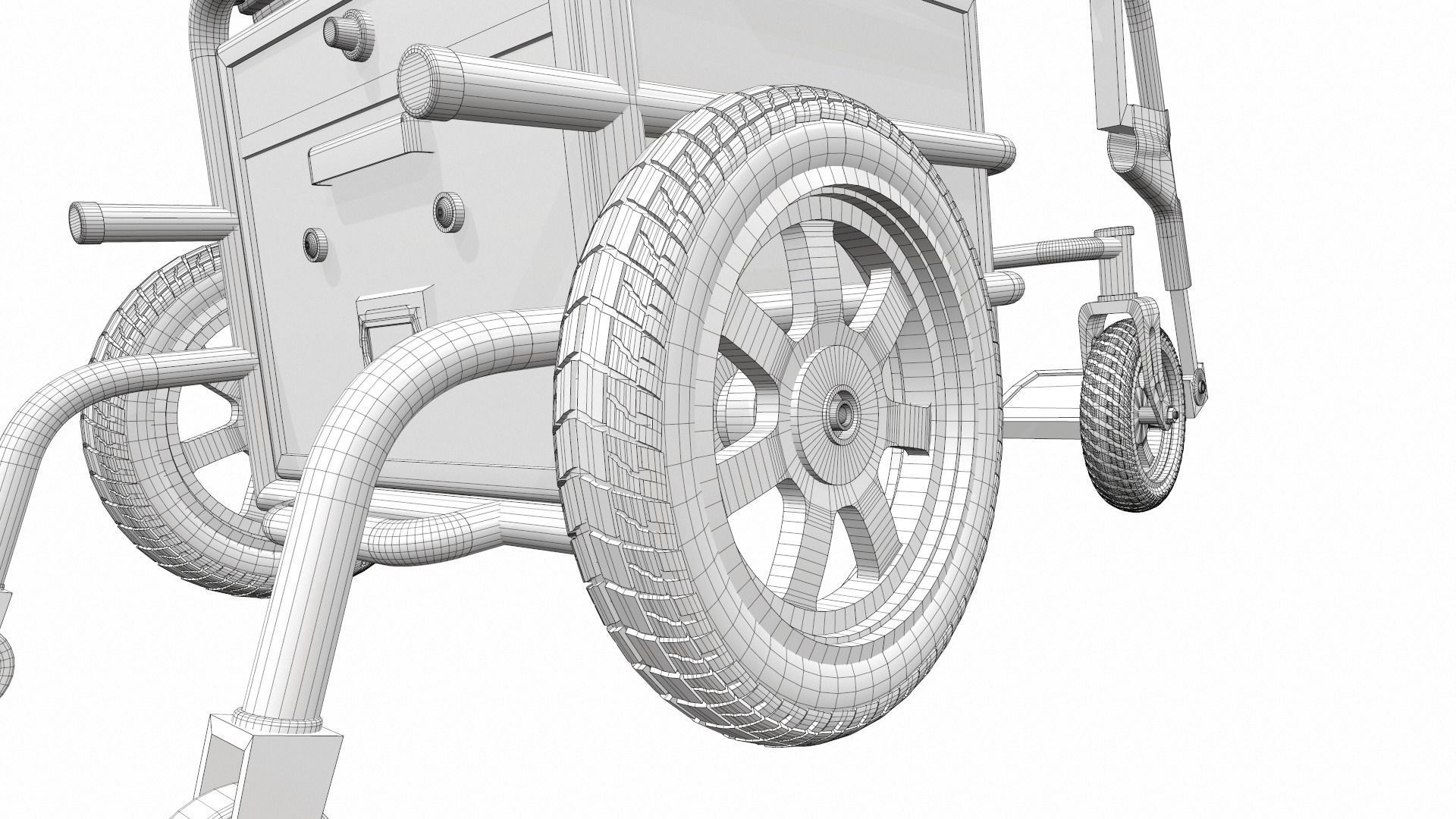 Electric wheelchair 1 3D model_19