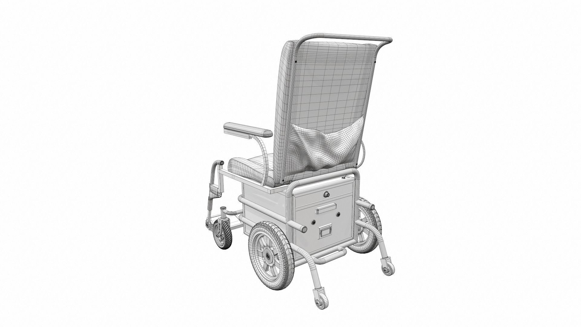 Electric wheelchair 1 3D model_14