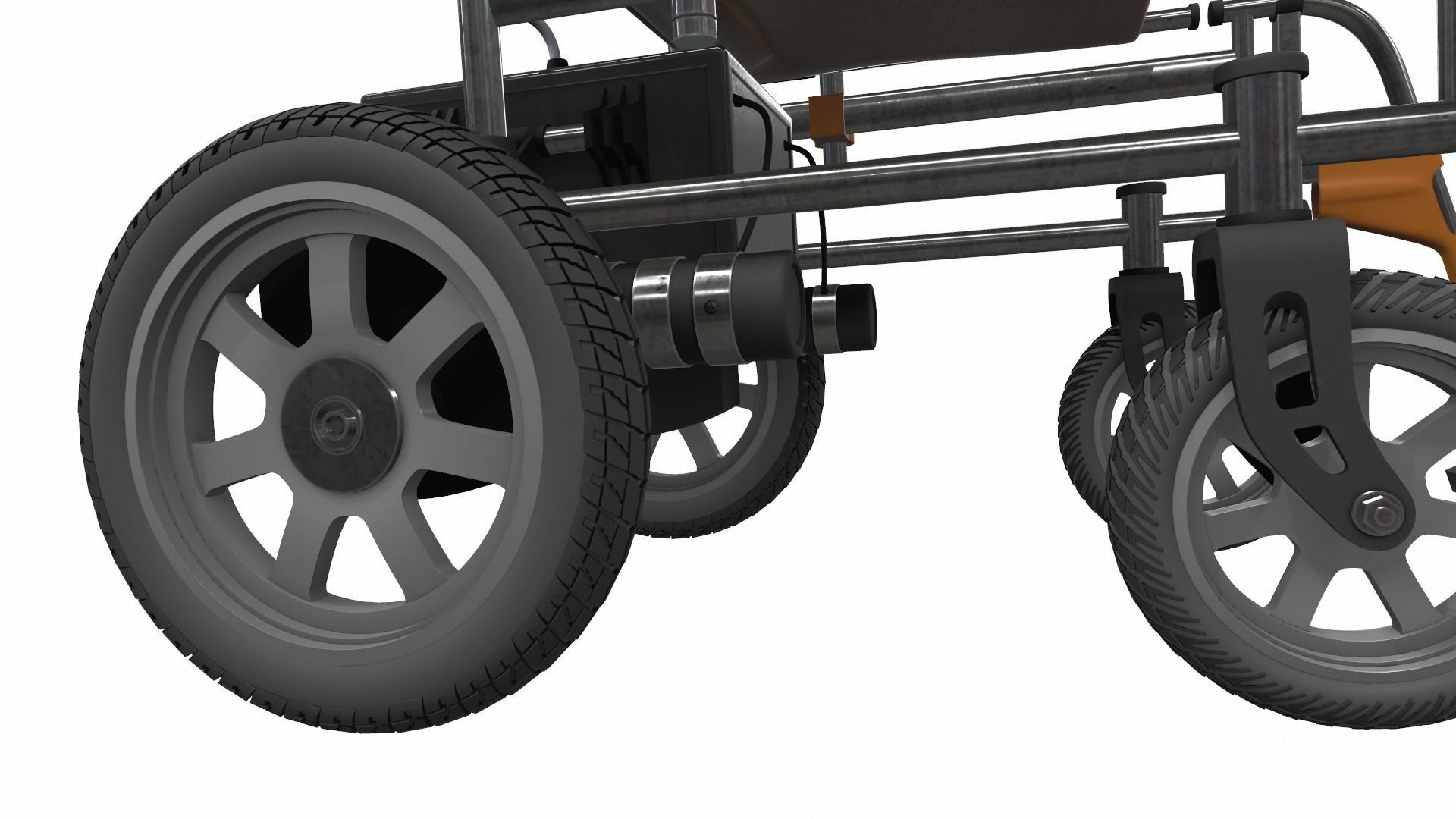 Electric wheelchair 2 3D model_8