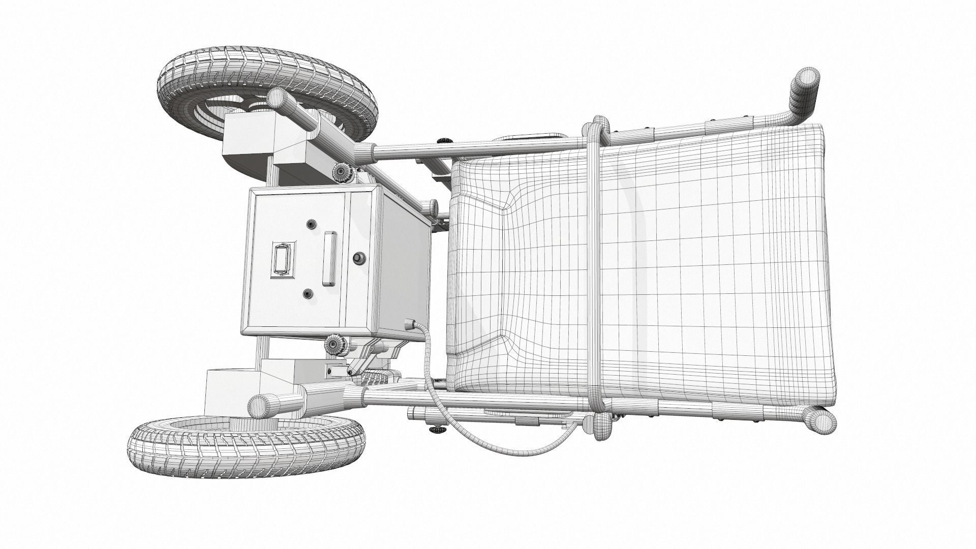 Electric wheelchair 2 3D model_18