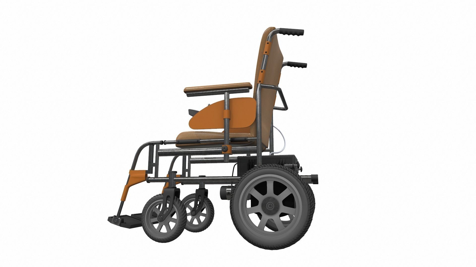 Electric wheelchair 2 3D model_2