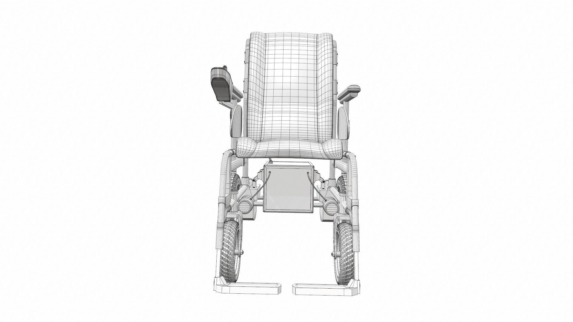 Electric wheelchair 2 3D model_13