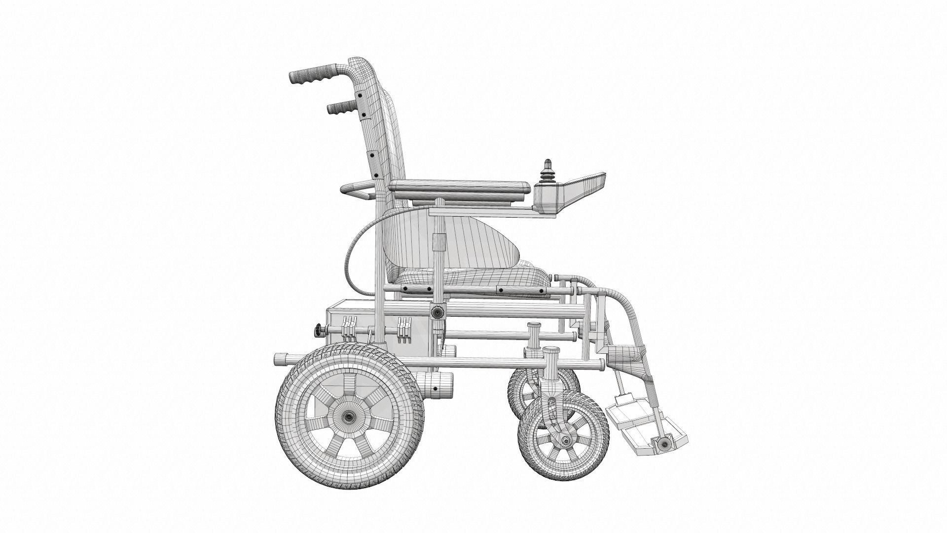 Electric wheelchair 2 3D model_12