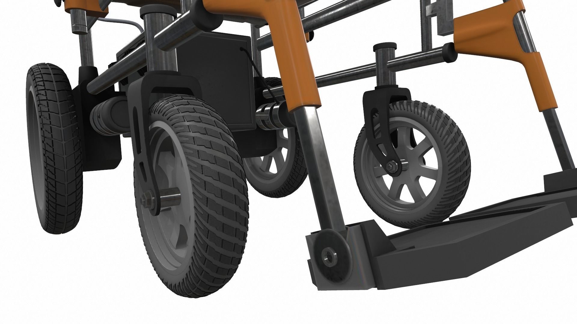 Electric wheelchair 2 3D model_9