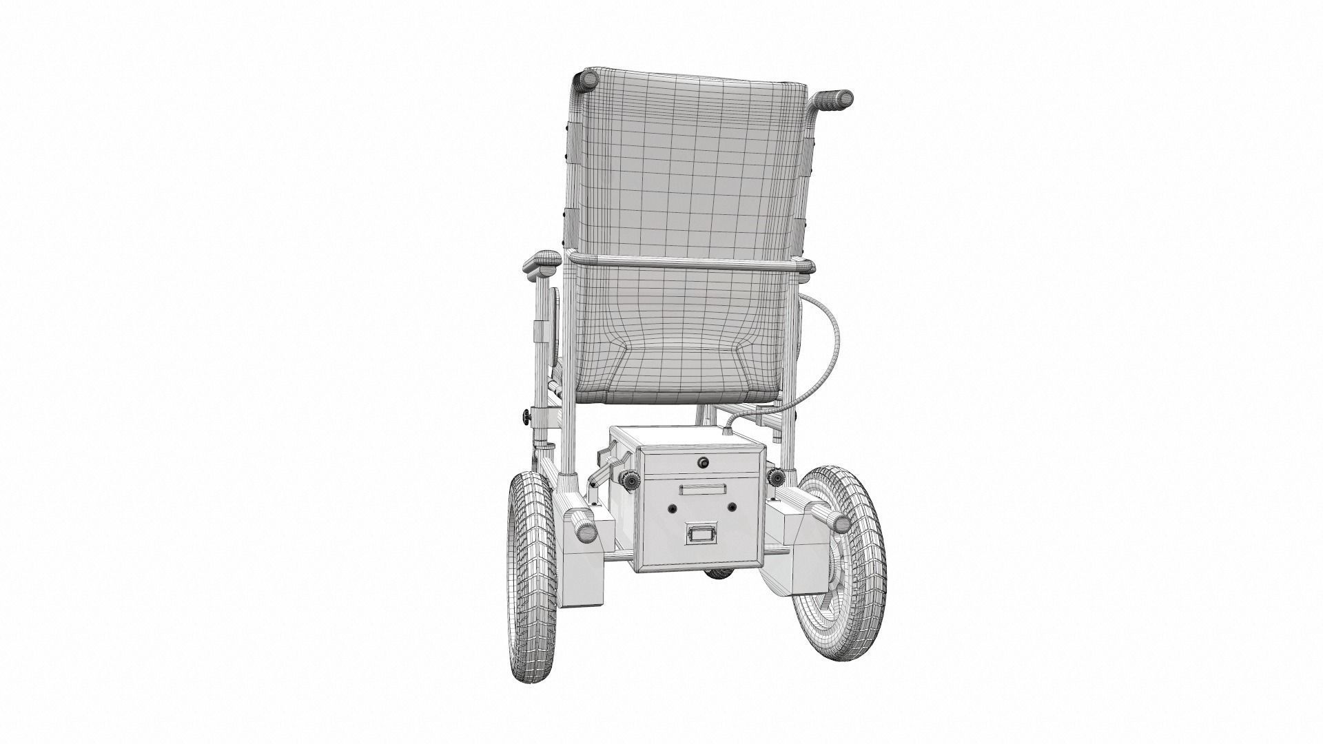 Electric wheelchair 2 3D model_14