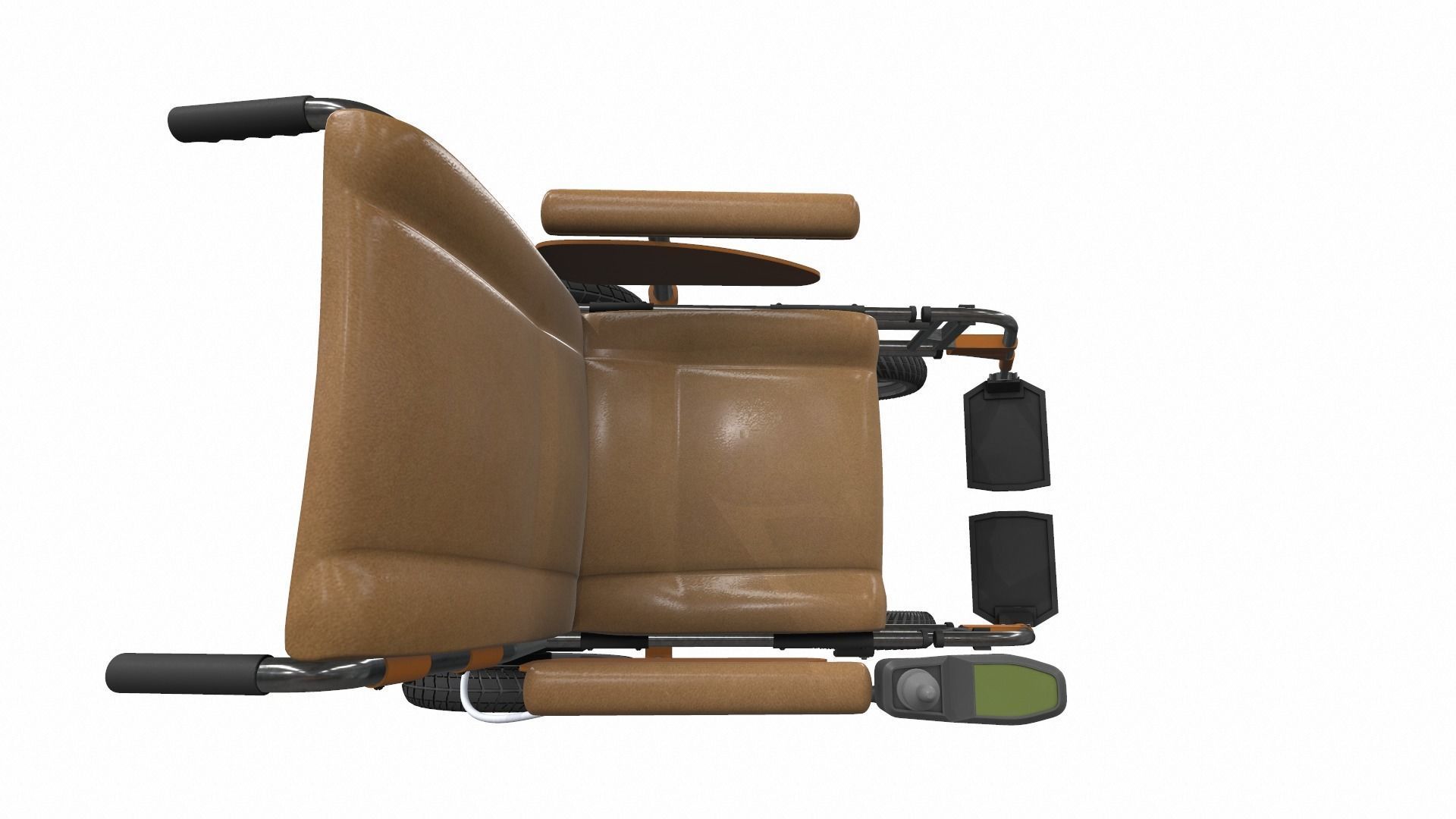 Electric wheelchair 2 3D model_4