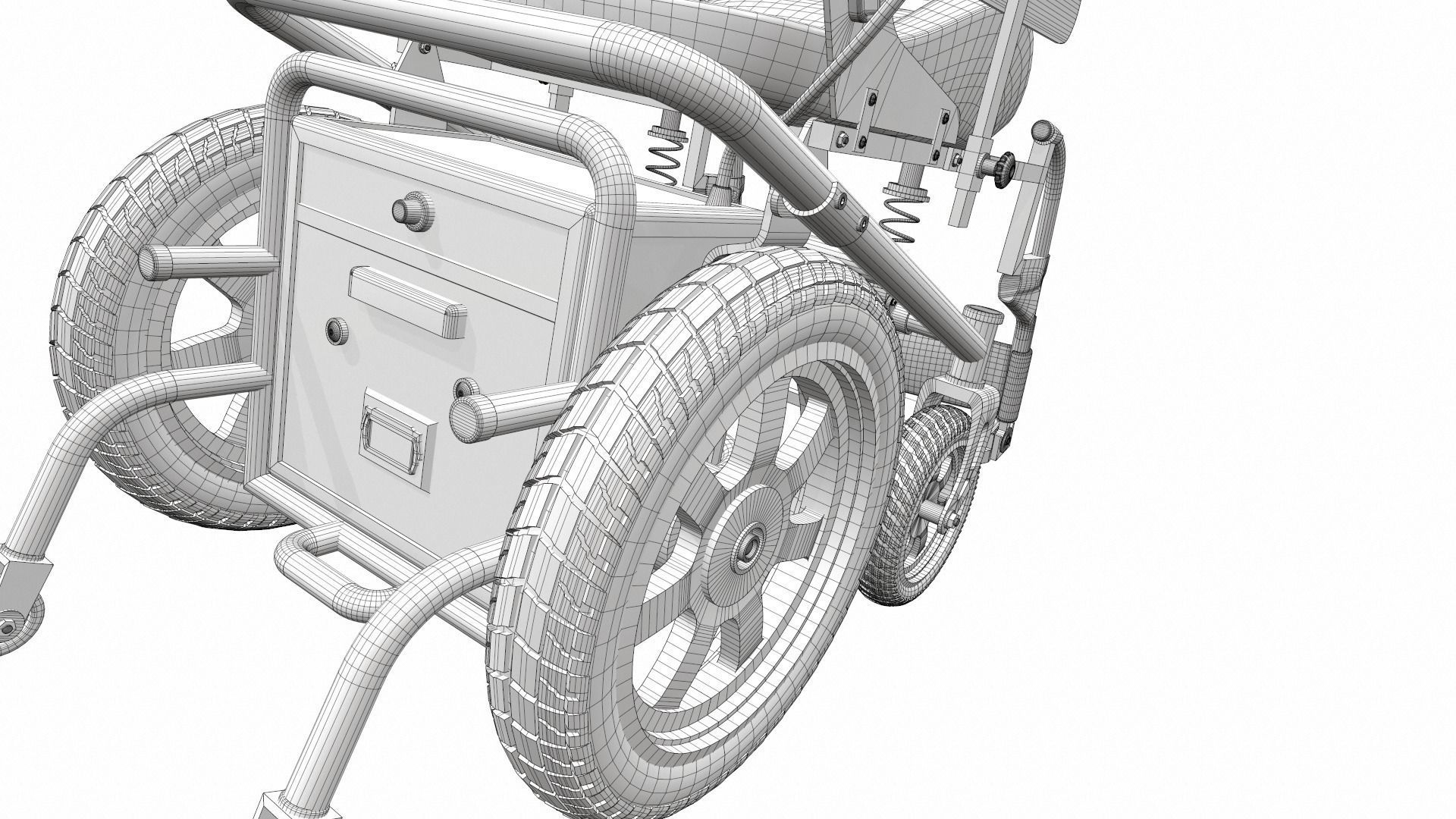 Electric wheelchair 3 3D model_19