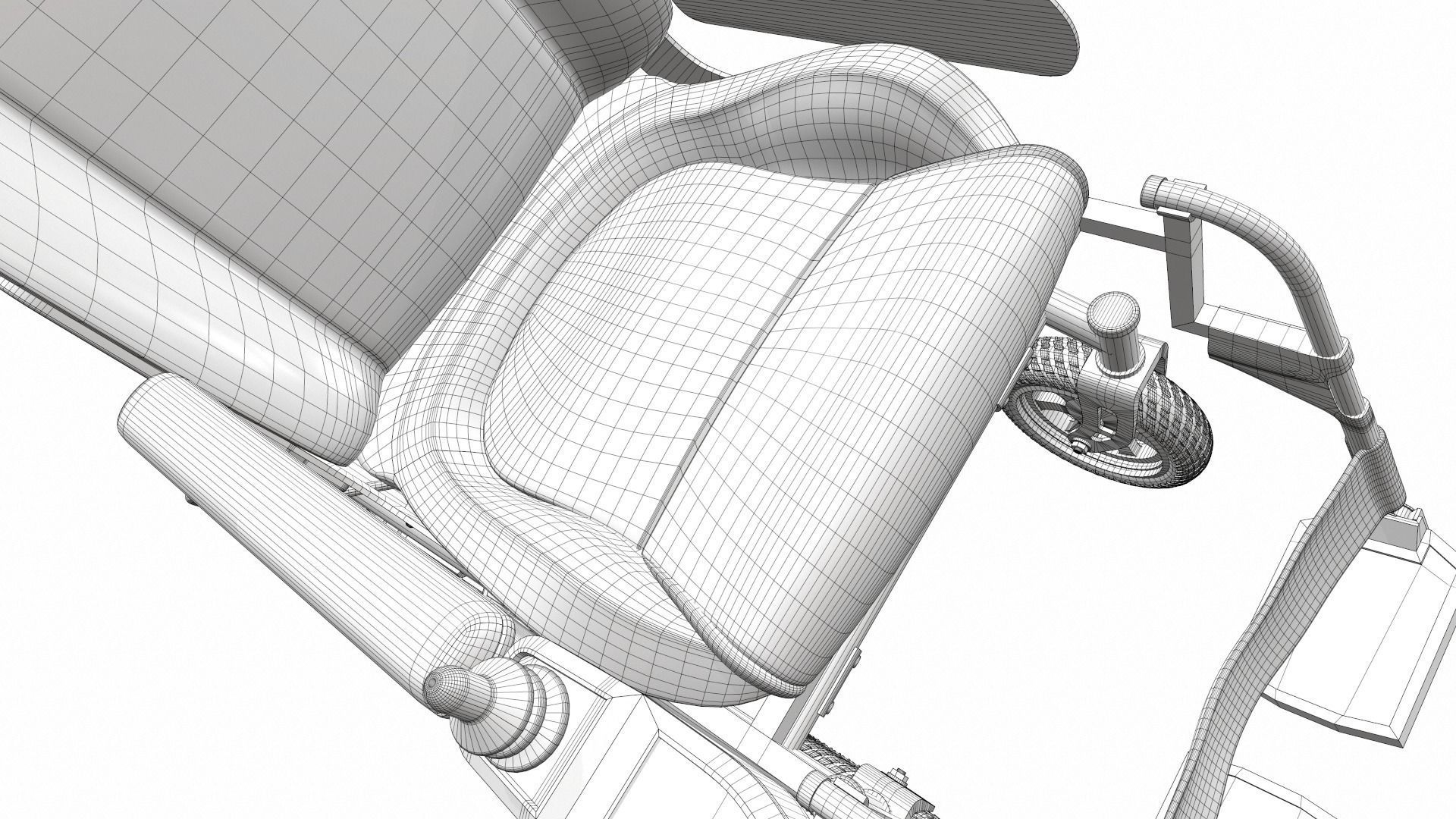 Electric wheelchair 3 3D model_21