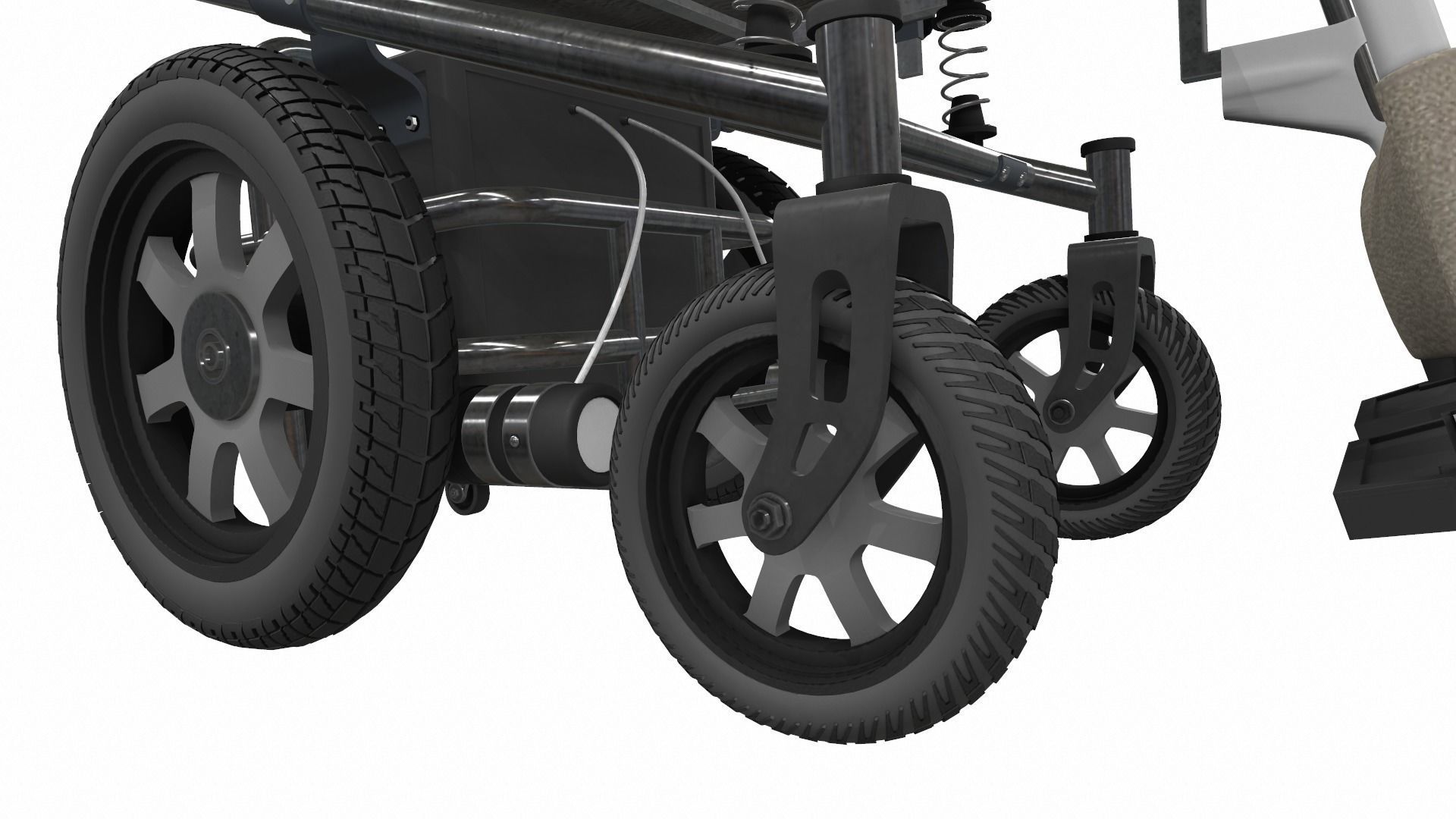 Electric wheelchair 3 3D model_9