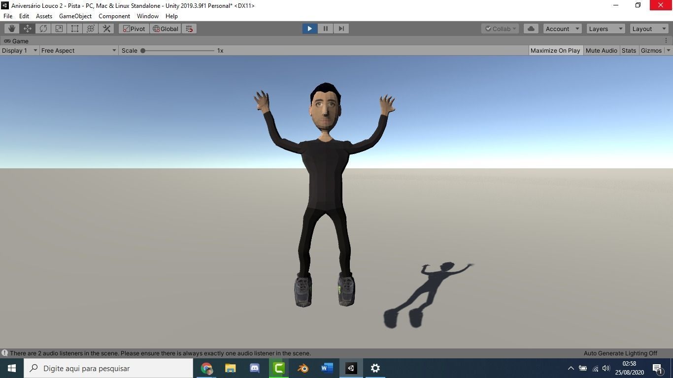 Simple man human model Low-poly 3D model_5