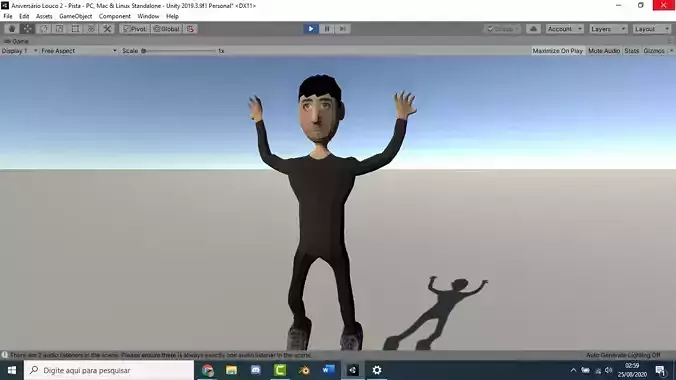 Simple man human model Low-poly 3D model