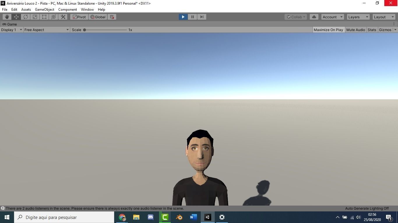 Simple man human model Low-poly 3D model_2