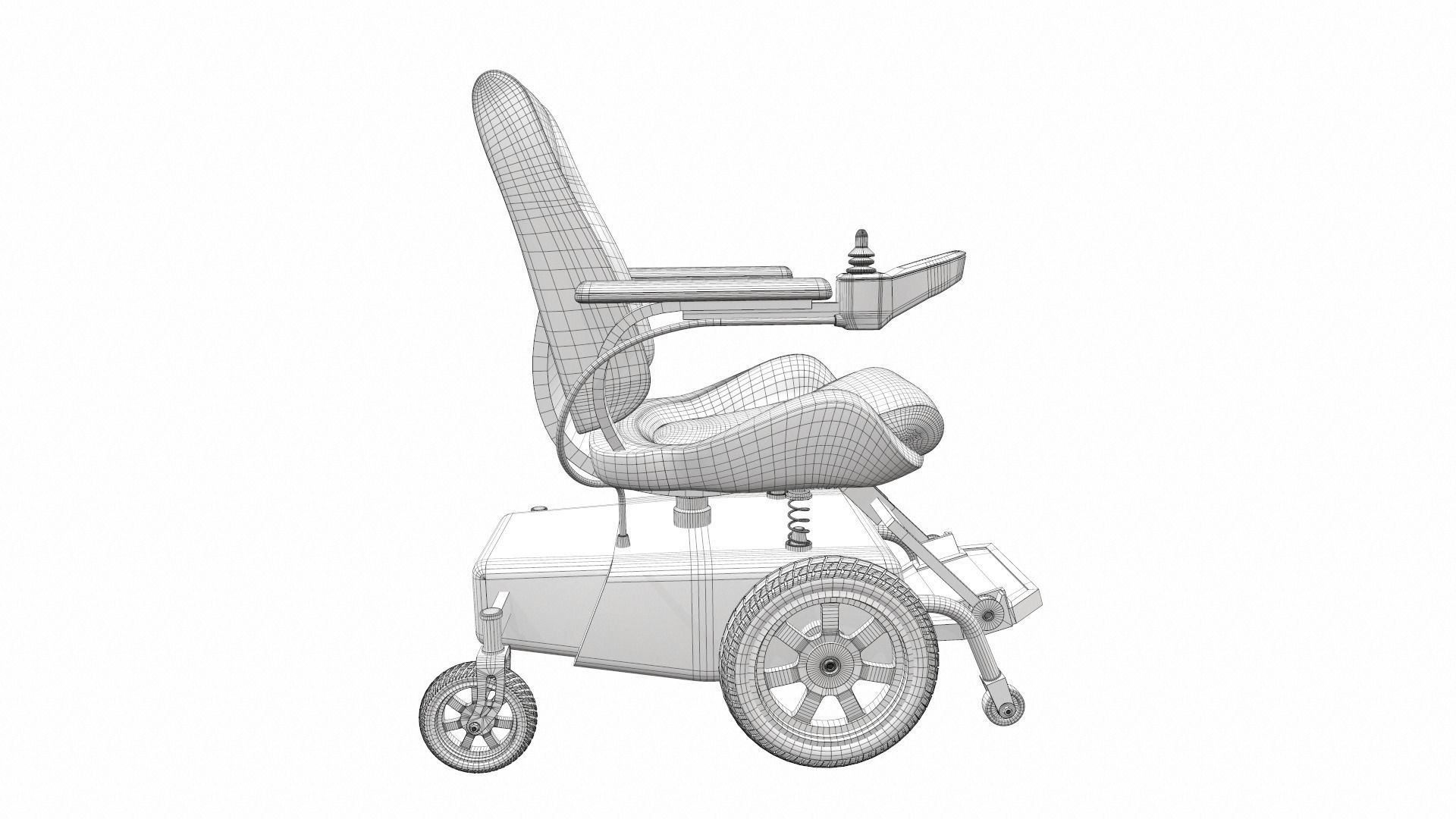 Electric wheelchair 5 3D model_10