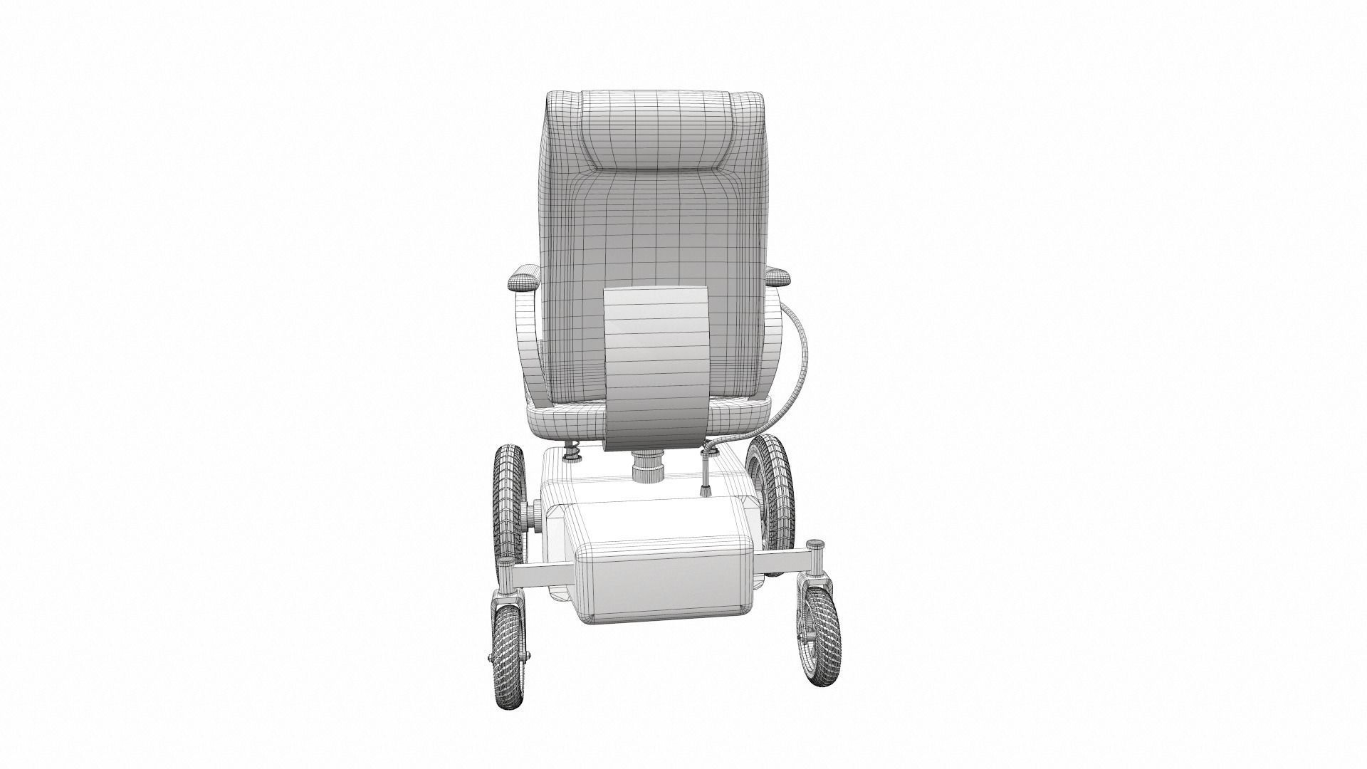 Electric wheelchair 5 3D model_12