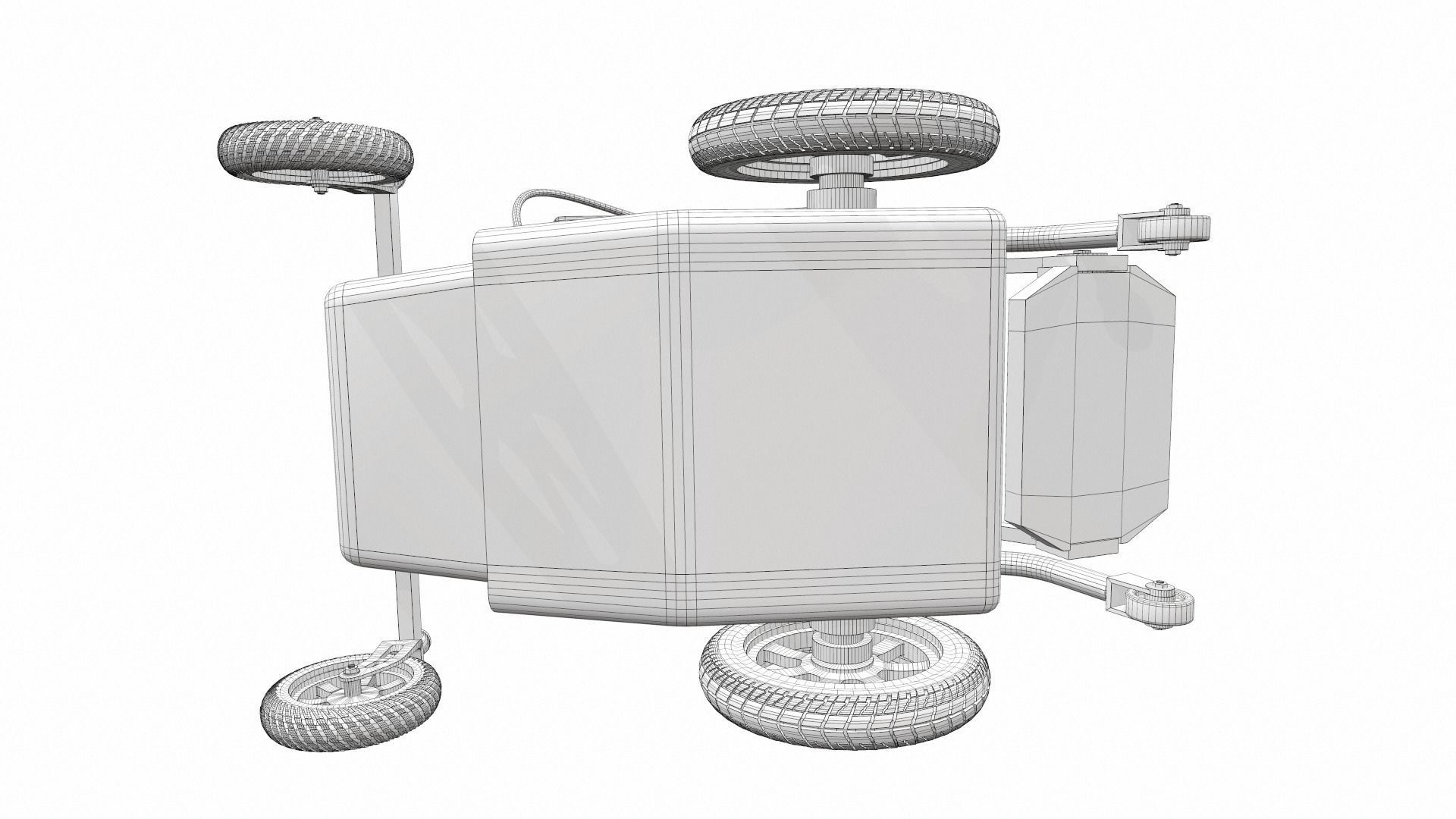 Electric wheelchair 5 3D model_14