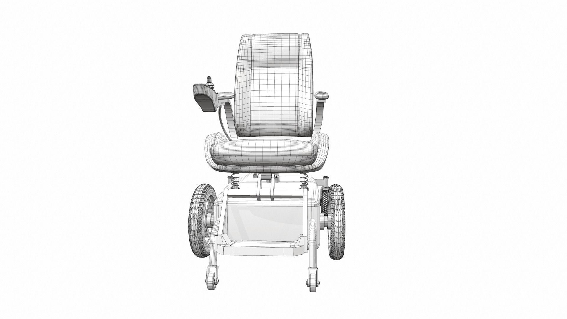Electric wheelchair 5 3D model_11