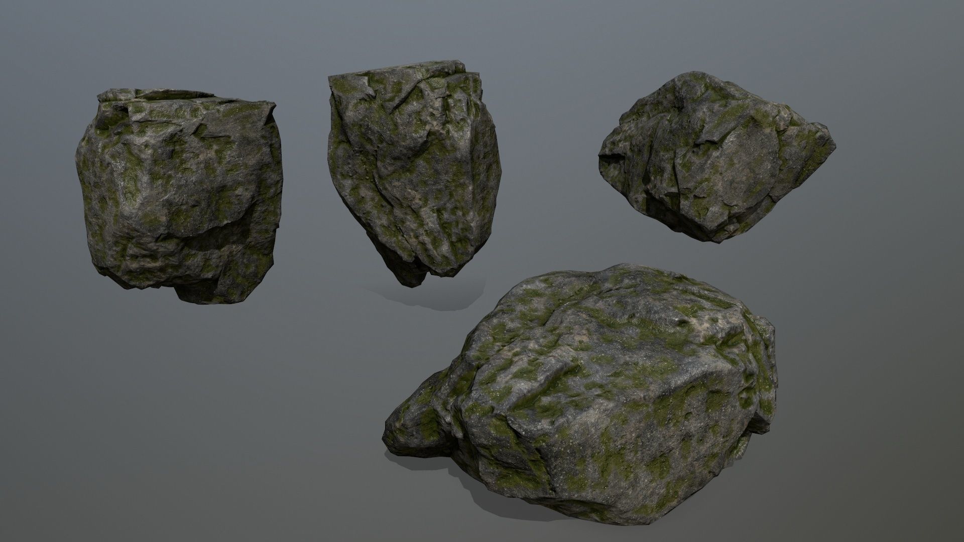 cliff rocks Low-poly 3D model_18