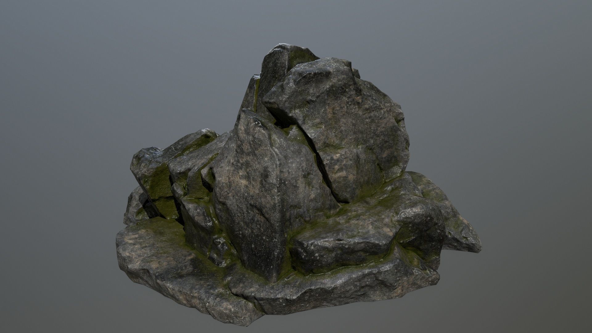 cliff rocks Low-poly 3D model_11