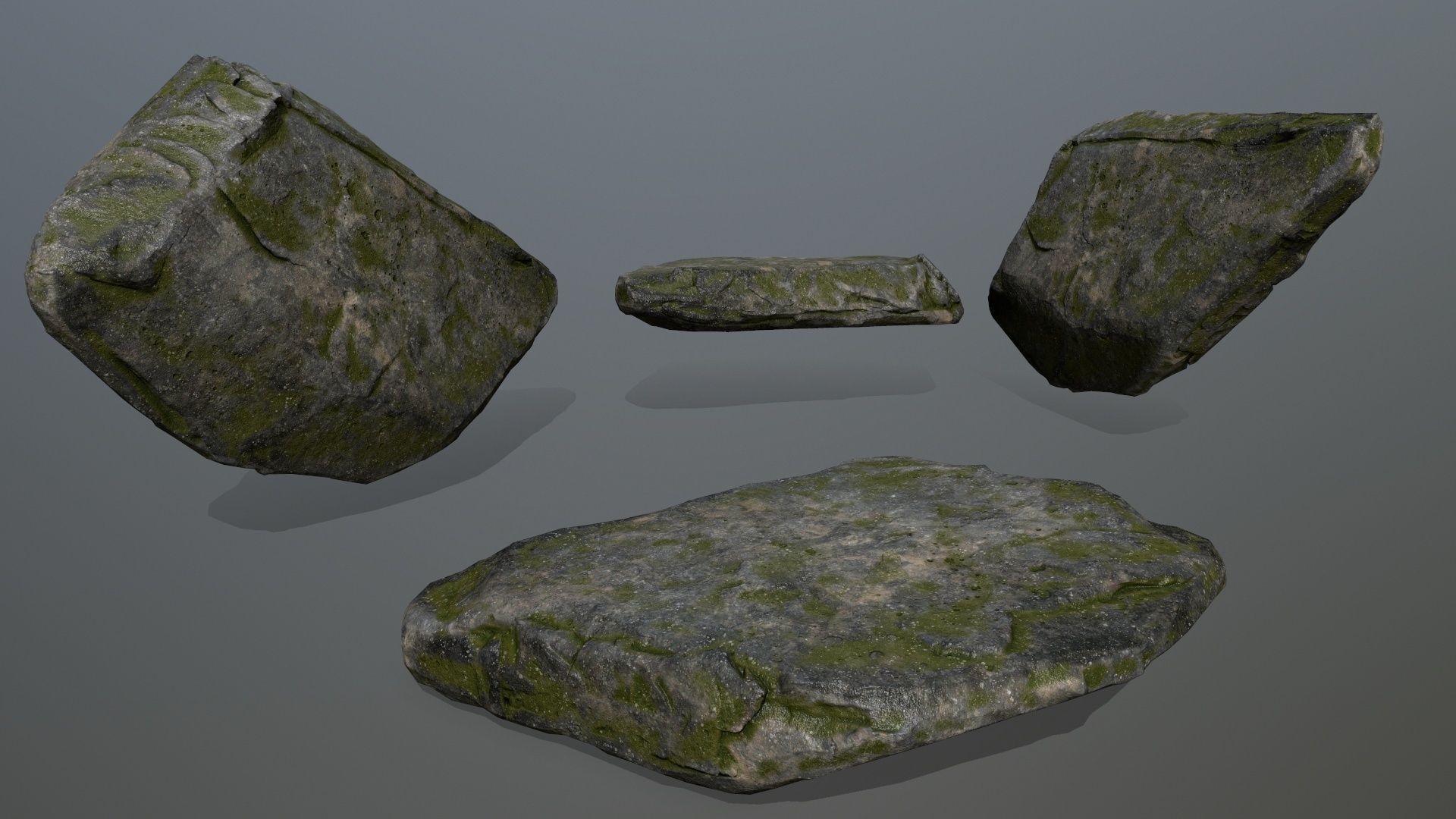 cliff rocks Low-poly 3D model_14