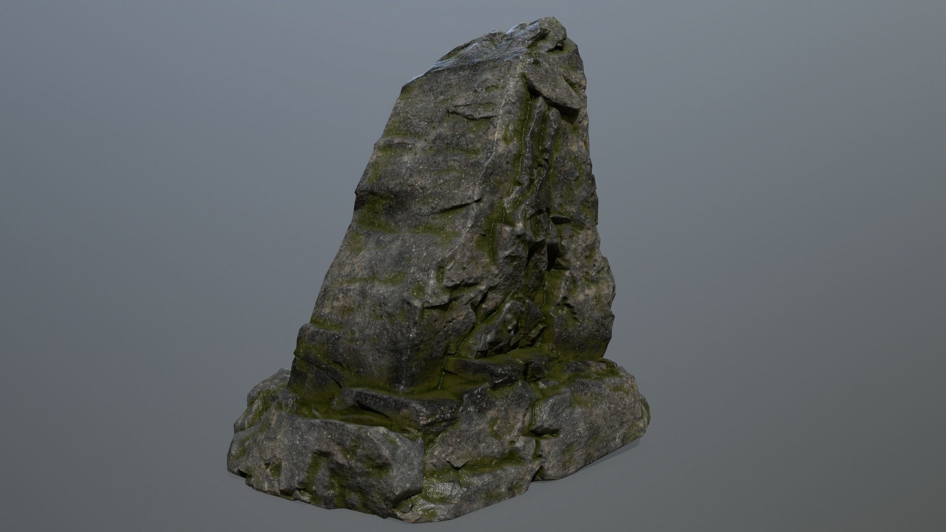 cliff rocks Low-poly 3D model_1