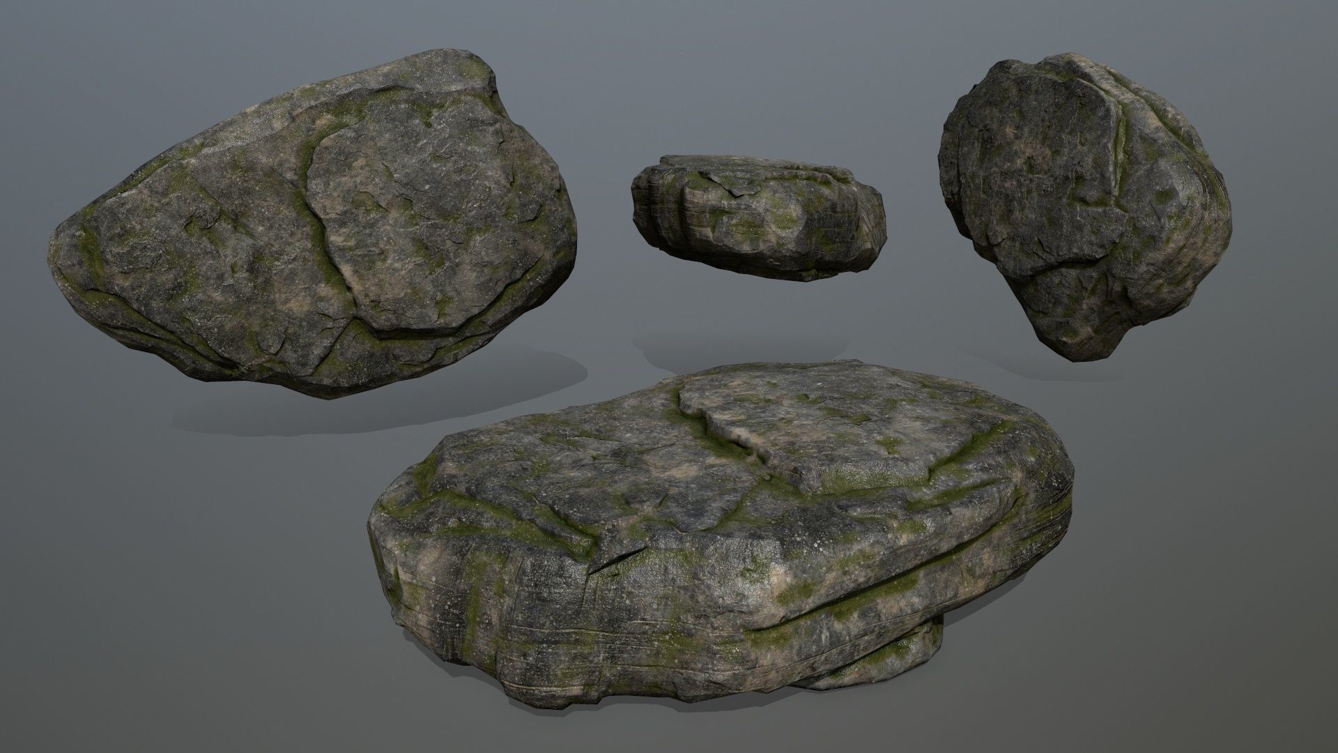 cliff rocks Low-poly 3D model_15