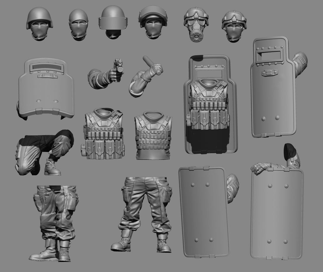 Riot Shields 3D print model_2