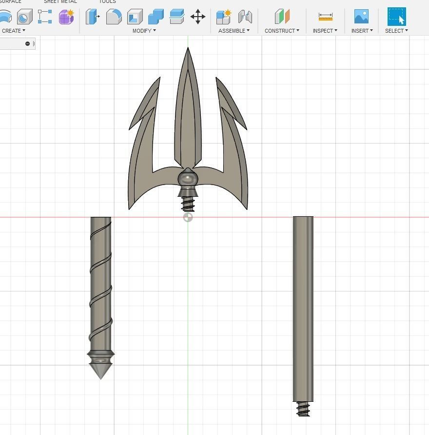 DCAU Aquaman Trident 3D print model_2