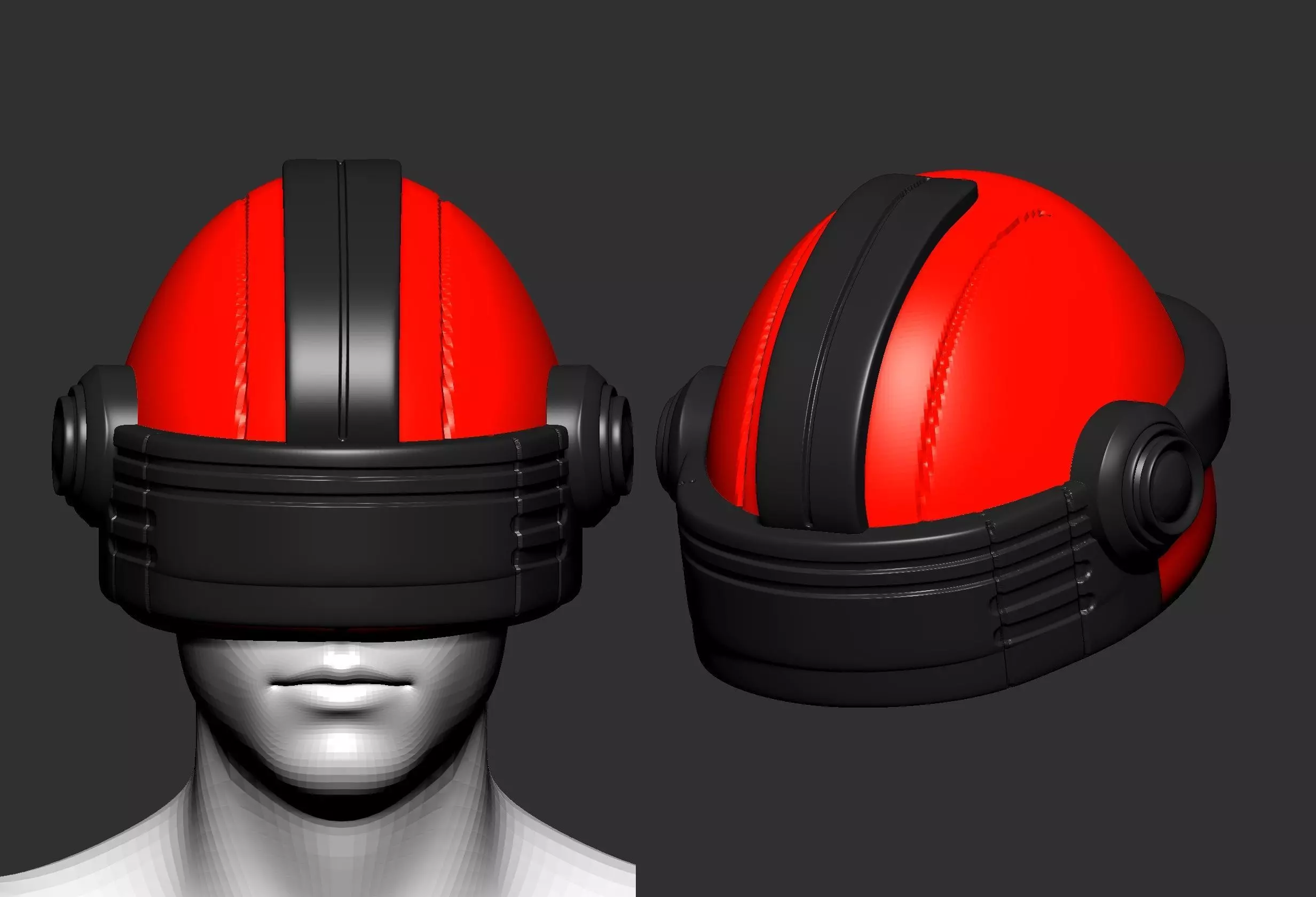 helmet high poly sculpt 3d printable ver 7 3D model 3D model_0