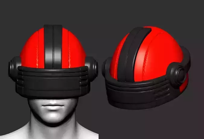helmet high poly sculpt 3d printable ver 7 3D model