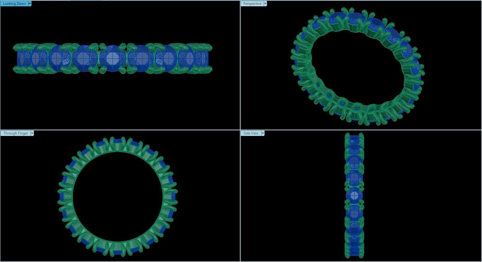 3 mm Round Gems Ring 3D print model_1