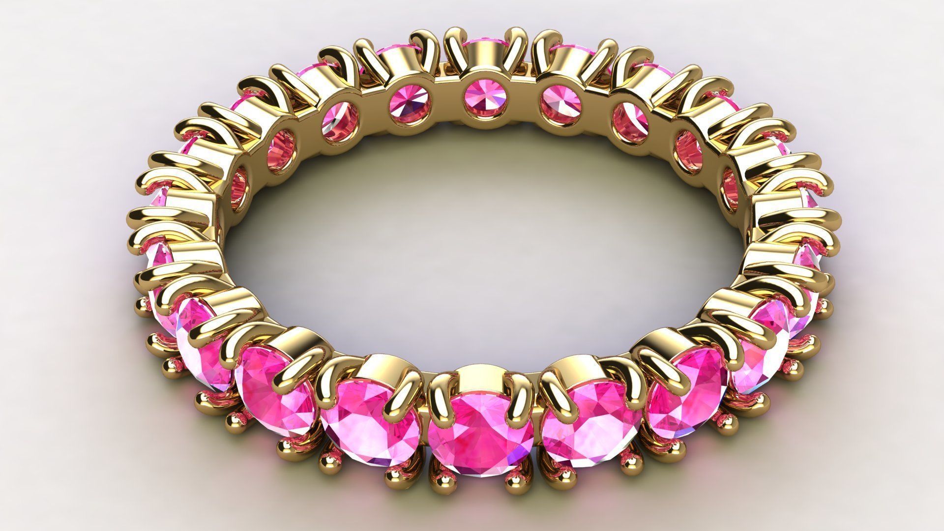 3 mm Round Gems Ring 3D print model_11