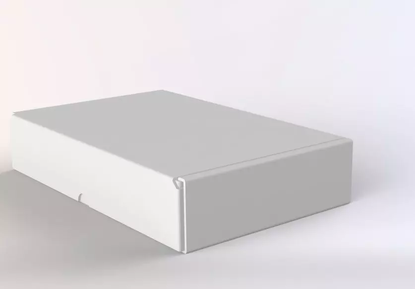 Square box Low Poly Closed and open Low-poly 3D model